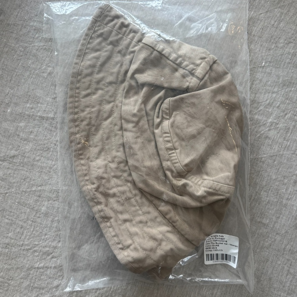 The Simple Folk The Bucket Hat Womens XS/S Dune New - Picture 2 of 4